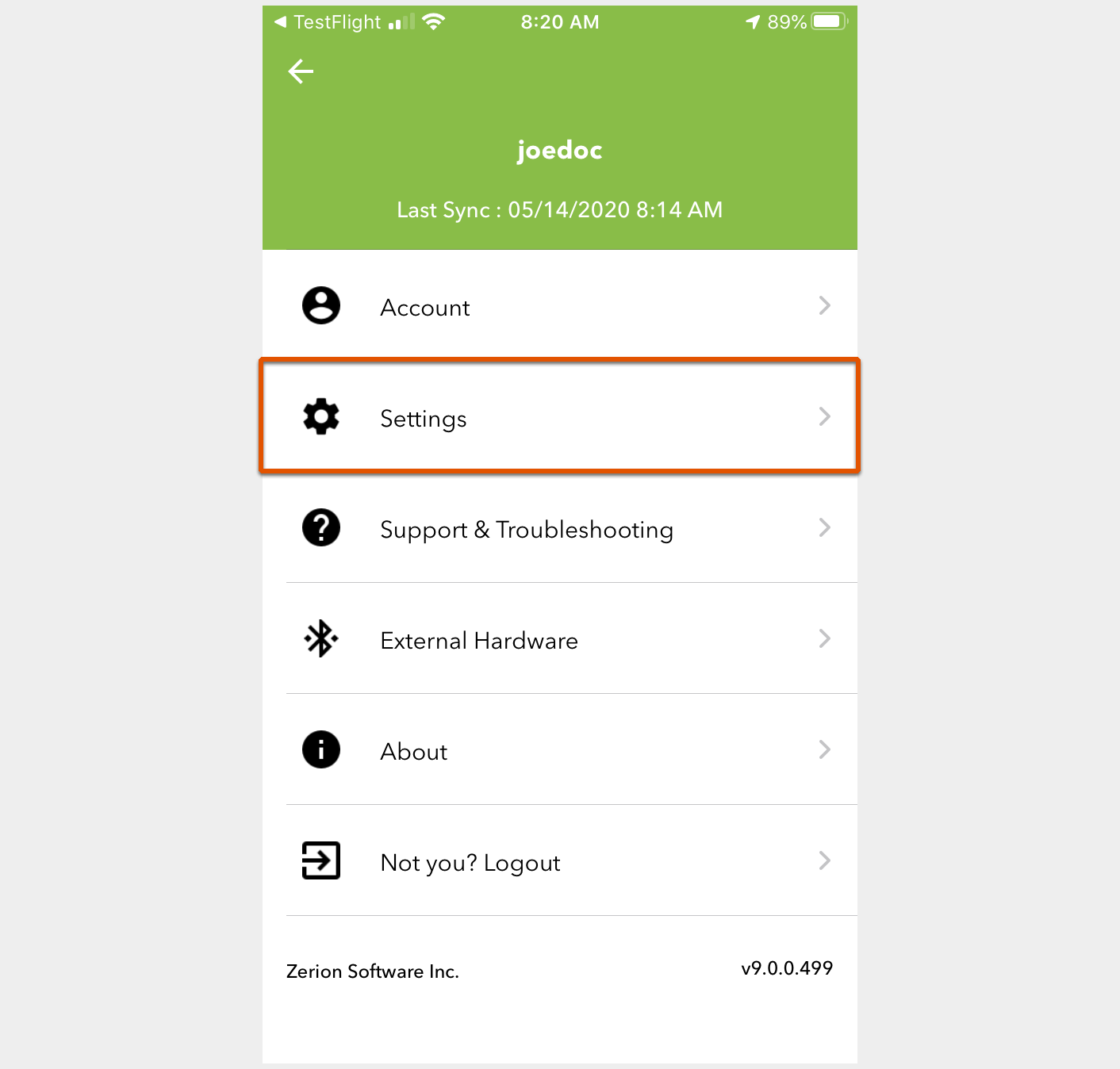 How do I enable the sync threshold on my iOS device?
